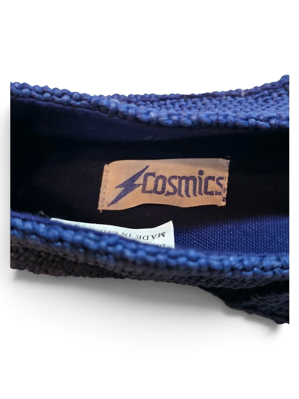 Kids Navy Blue Slip-On Knit Espadrilles